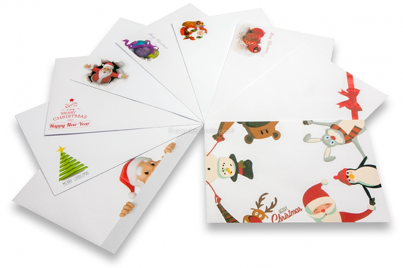 Enveloppes de Noël, Enveloppes à motifs Noël Pacifiques De Noël Achet