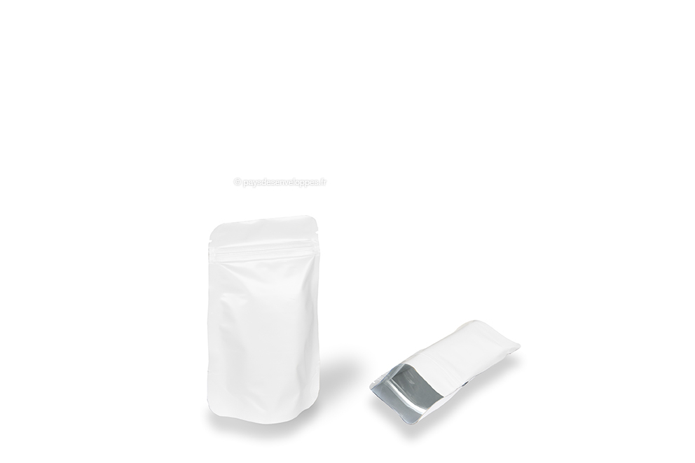 Sachets kraft blanc - 85 x 145 x 50 mm, 100 ml