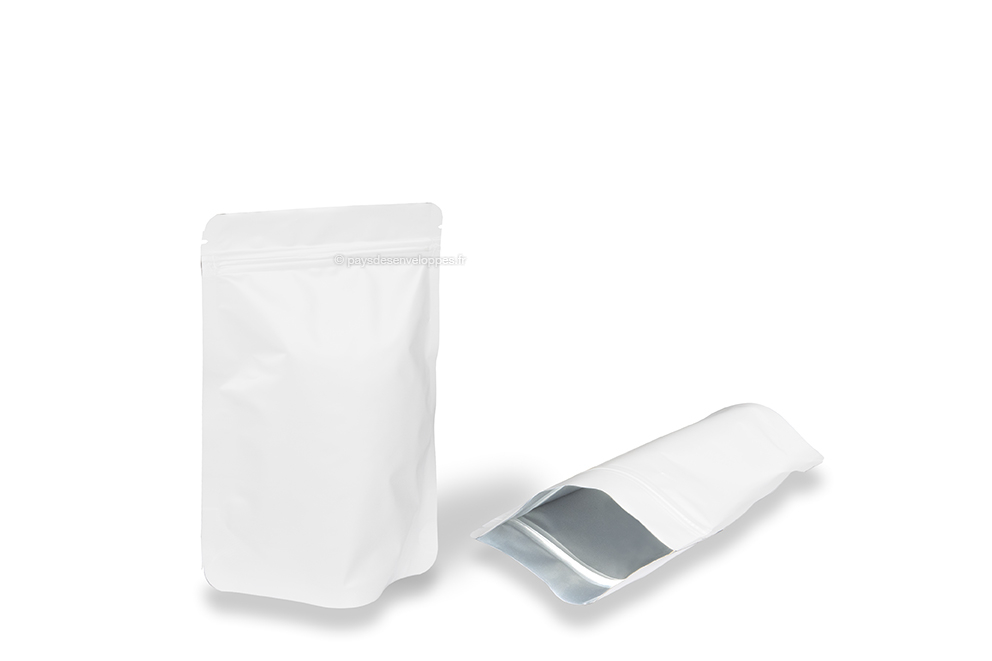 Sachets kraft blanc - 130 x 225 x 70 mm, 500 ml